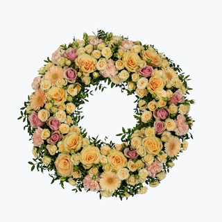 Krans i pastellfarger (60 cm)